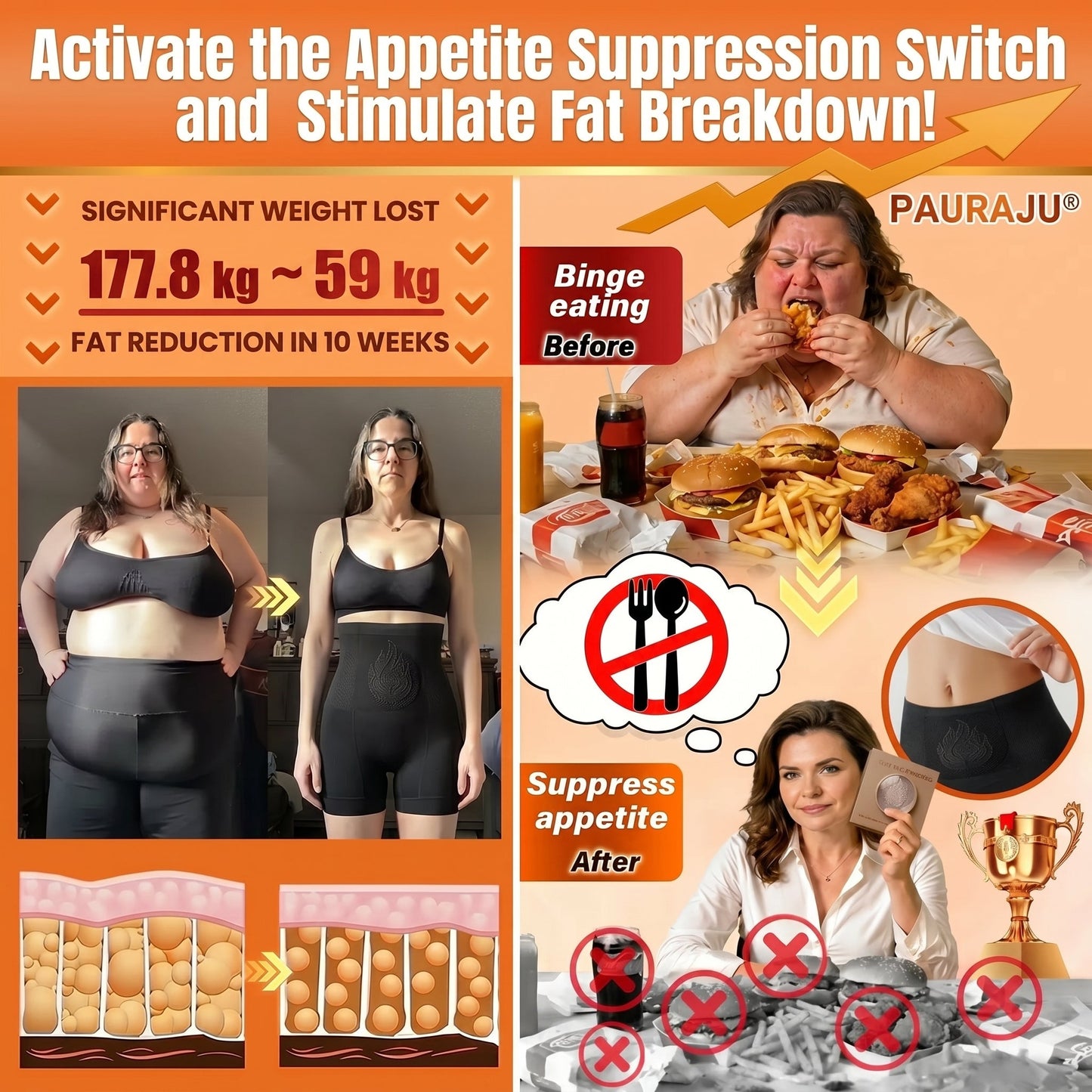 PAURAJU® 🍚✈️30-Min All-in-One Micro-Particle Fat-Burning Shorts✅Ignites deep microcirculation to melt fat, flush toxins, and reverse metabolic aging.
